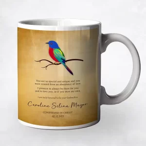 Gold Painted Bunting Confirmation Faith Milestone Coffee Mug Gift for Child M-2115