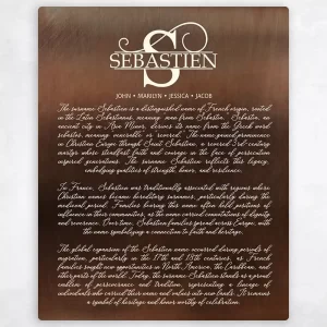 Bronze Surname Monogram and History Housewarming Wall Plaque Gift for Family LTC-2122