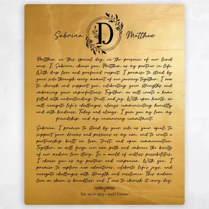 Gold Surname Monogram and History Housewarming Wall Plaque Gift for Family LTC-2124