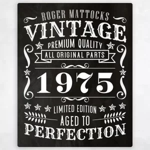 Vintage Birthday Aged To Perfection Birthday Wall Plaque Gift for Family LTC-2139