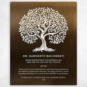 Bronze Never Underestimate the Difference You Made Retirement Wall Plaque Gift for Employee LTC-2144