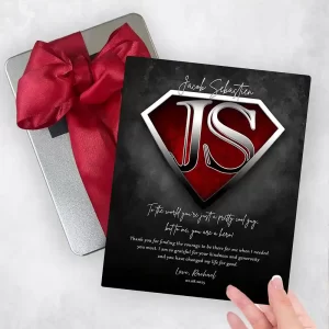 Super Hero Initials in Shield Gratitude Gift Delivery Box Gift for Hero TOY-2145