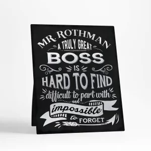Truly Great Boss Typography Retirement Desktop Plaque Gift for Boss D-2150