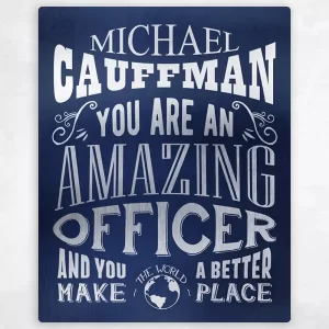 Amazing Police Officer Typography Retirement Wall Plaque Gift for Police LTC-2153