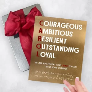 Bronze First Name Acronym Encouragement Birthday Gift Delivery Box Gift for Family TOY-2163