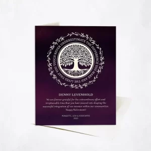 Tree of Life You Made a Difference Retirement Card Gift for Employee C-2167