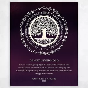 Tree of Life You Made a Difference Retirement Wall Plaque Gift for Employee LTC-2167