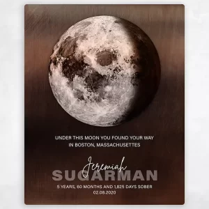 Bronze Sobriety Moon Phase When You Found Your Way Recovery Wall Plaque Gift for Recovering Alcoholic LTC-2170