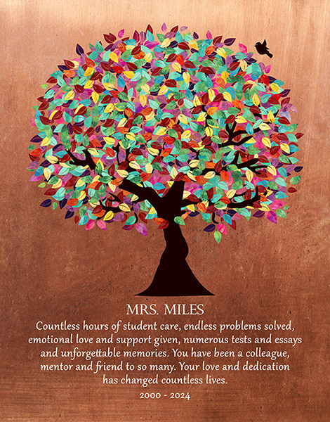 Read more about the article Retirement Gift for Teacher 20 Years Appreciation and Gratitude – Custom Art Print for Angel C