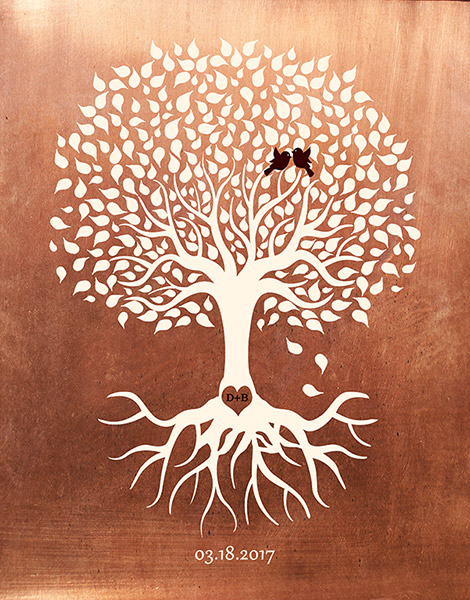 Read more about the article Minimalist Copper Anniversary Metal – Custom Art Print for Drew W