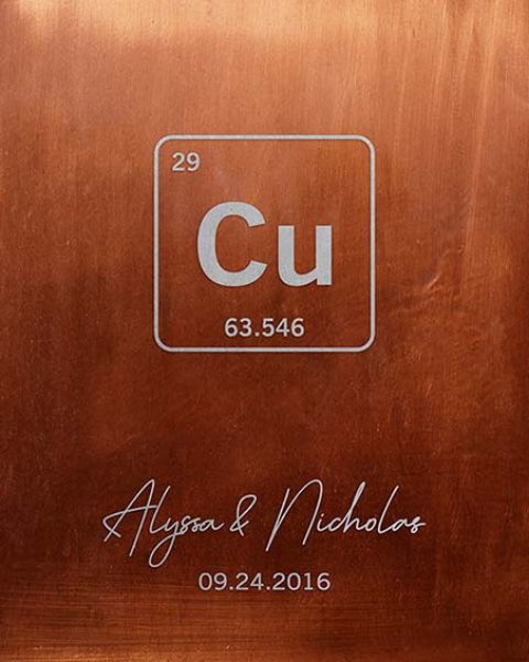 Metal Art Plaque. 7 Year Copper Anniversary Gift for Husband #1914. Personalized 7th anniversary gift for Alyssa T.