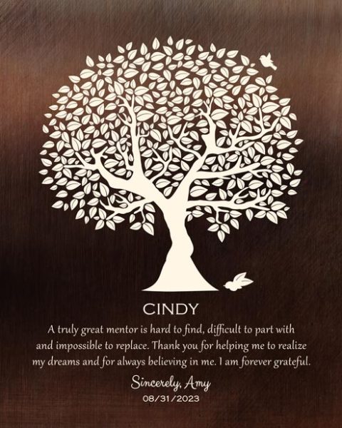 Paper Print. Thank You Gift for Special Mentor Personalized #1392. Personalized end of term gift for Amy B.