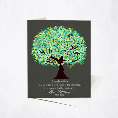 Picture of Distressed Canvas Grandparent's Day Stationery Card C-1185