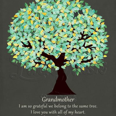 Personalized Same Roots Green Tree Gift for grandparent Grandparent's Day Wall Plaque