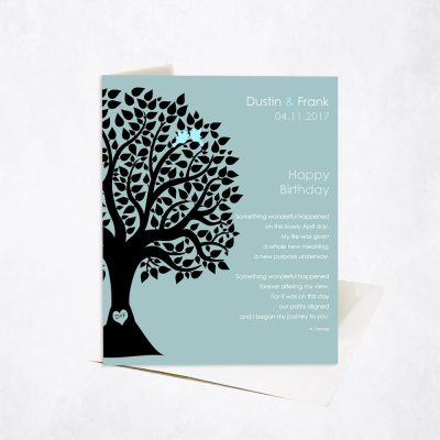 Picture of on Blue spouse birthday Stationery Card C-1716