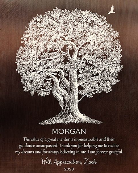 Personalized thank you mentor gift Metal Art Plaque