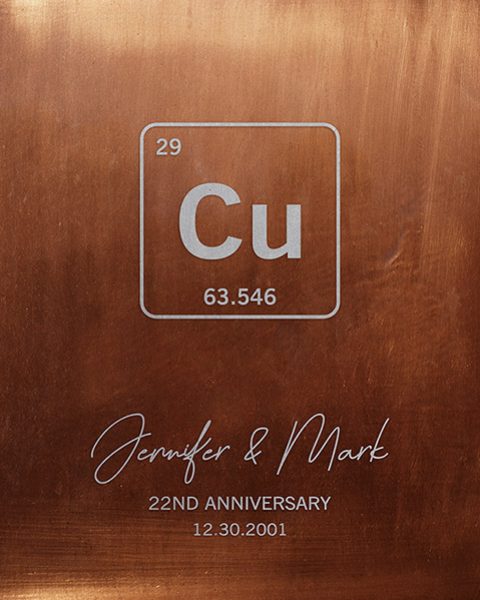 Personalized 7th anniversary gift Metal Art Plaque