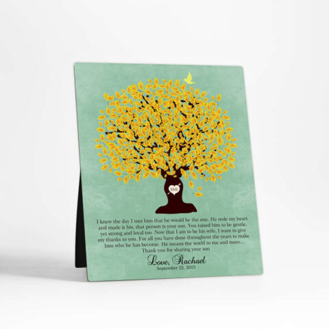 Oak Tree wedding  Desktop Plaque Gift for mother of the groom D-1104