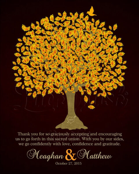 Thank You Gift For Parents Personalized Gift For Mother of the Groom or Bride Family Wedding Poem Tree Gift For Mom and Dad #LT-1105