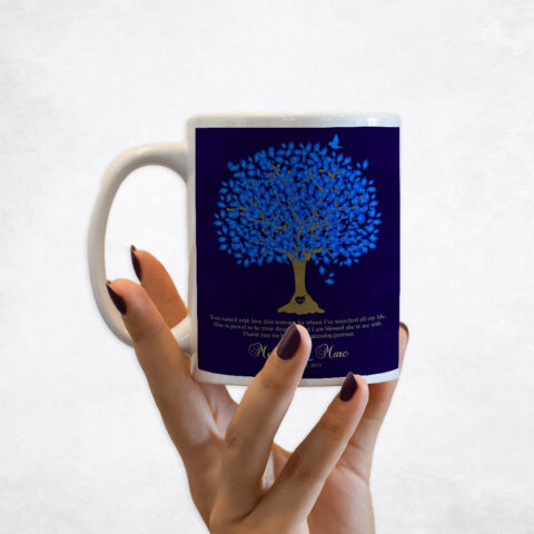 Blue Oak Tree wedding Coffee Mug M-1106