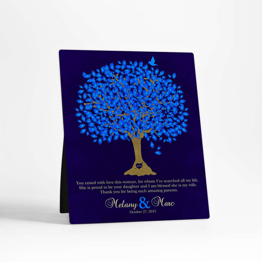 Single image of Oak Tree wedding  Desktop Plaque