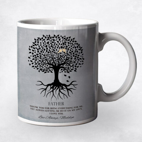 Silhouette Tree with Roots Father’s Day Coffee Mug M-1113