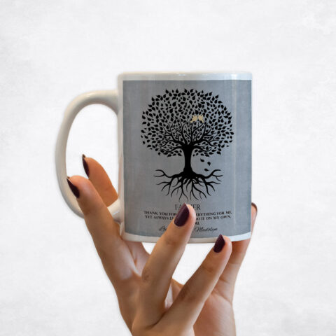 Silhouette Tree with Roots Father’s Day Coffee Mug M-1113