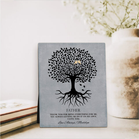 Rooted Tree Father’s Day  Desktop Plaque Gift for dad D-1113