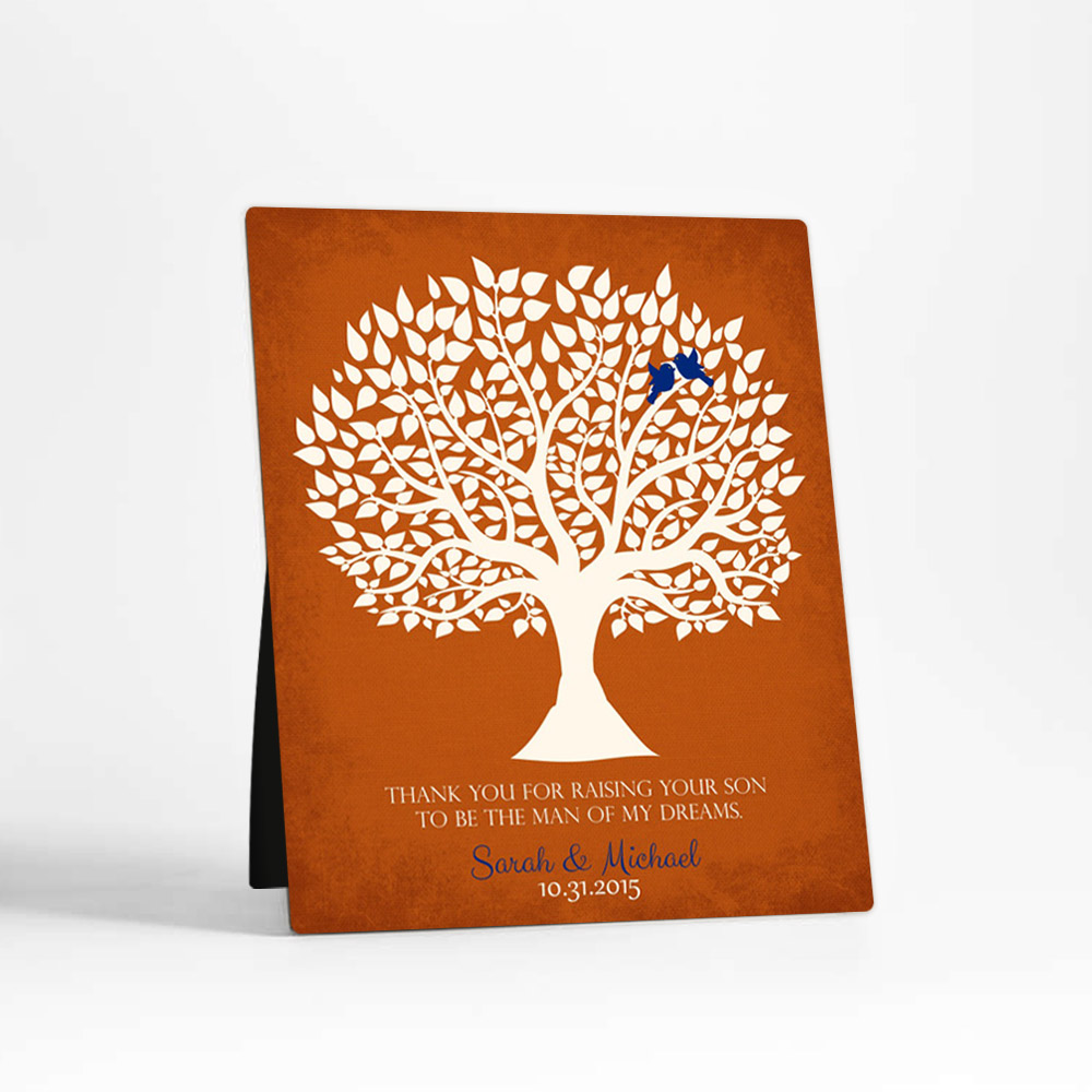 Single image of Silhouette Tree wedding  Desktop Plaque