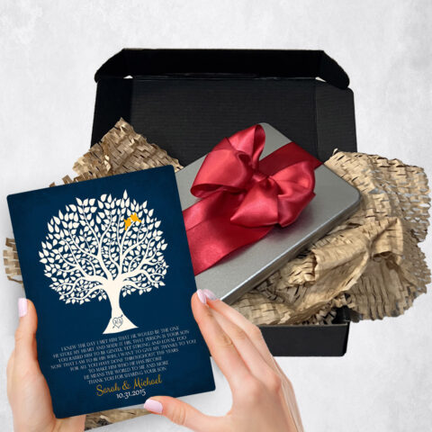 wedding Gift Delivery for mother of the groom Silhouette Tree  Plaque TOY-1115