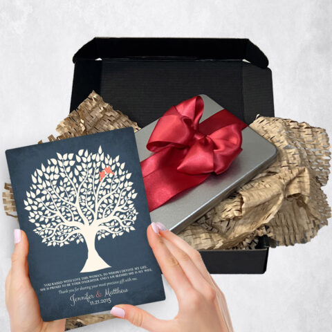 wedding Gift Delivery for mother of the bride Silhouette Tree  Plaque TOY-1117