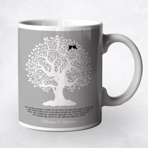 White Crooked Tree for Sisters wedding Coffee Mug M-1121