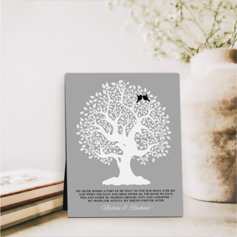 Knotty Tree wedding  Desktop Plaque Gift for sister D-1121