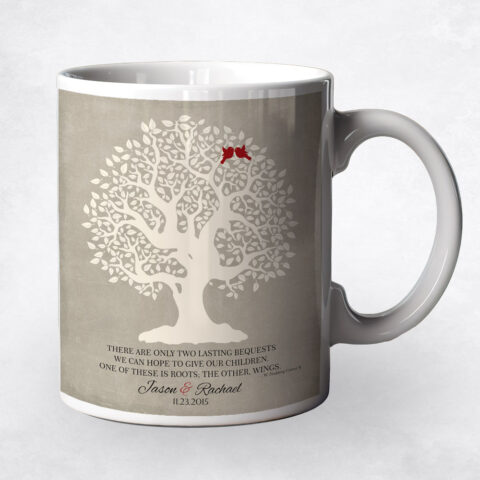 Crooked Tree Roots and Wings wedding Coffee Mug M-1122