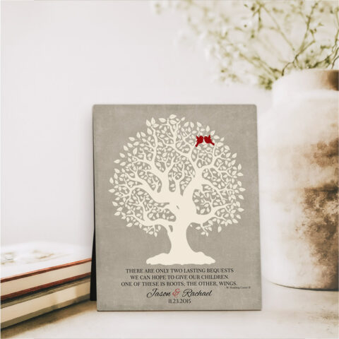 Knotty Tree wedding  Desktop Plaque Gift for parents D-1122