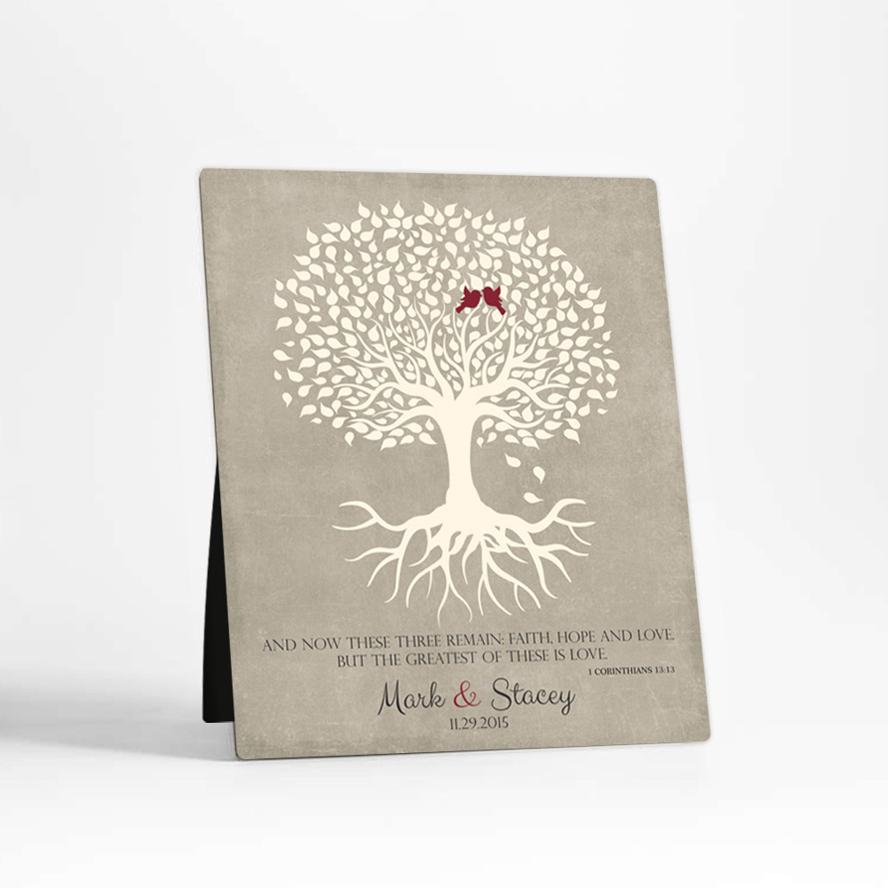 Single image of Rooted Tree 1st anniversary  Desktop Plaque