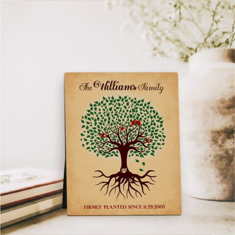 Rooted Tree wedding  Desktop Plaque Gift for couple D-1128