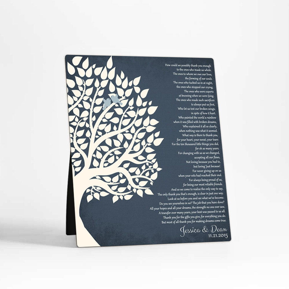 Single image of Silhouette Tree wedding  Desktop Plaque