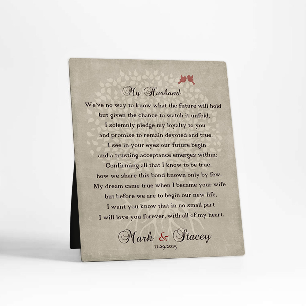 Single image of Rooted Tree wedding  Desktop Plaque