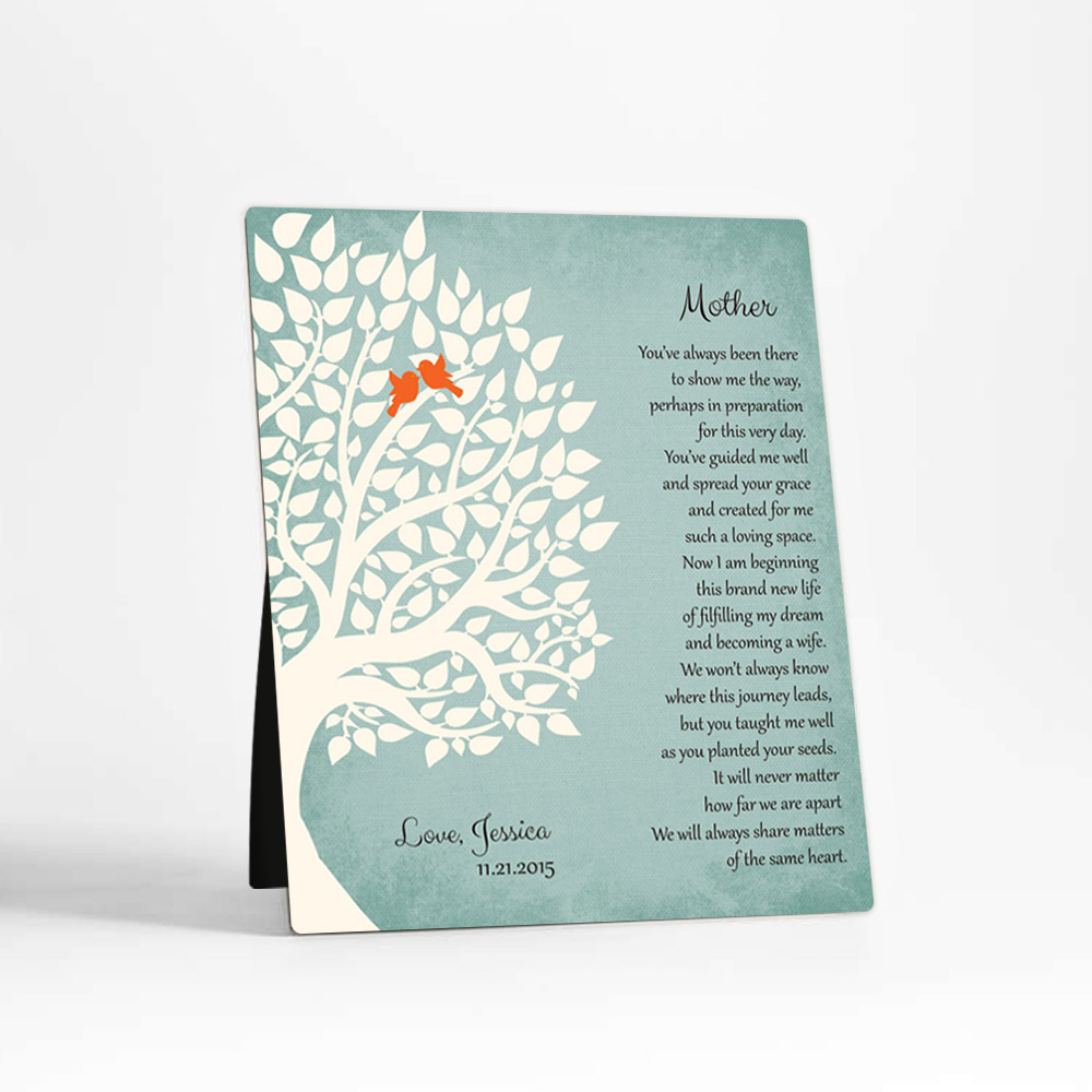 Single image of Silhouette Tree wedding  Desktop Plaque