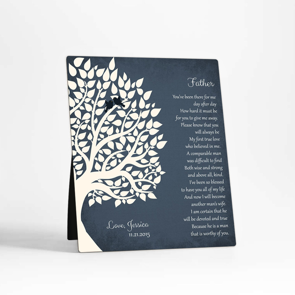 Single image of Silhouette Tree wedding  Desktop Plaque