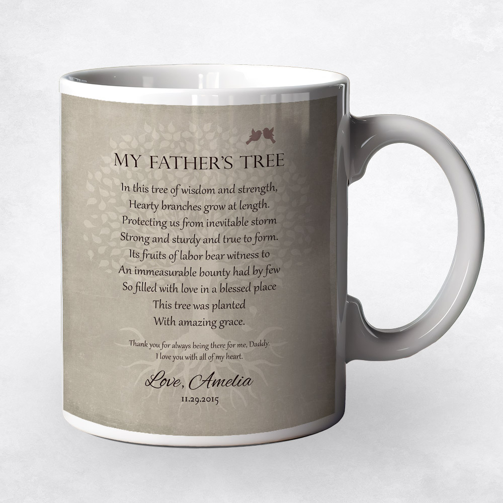 Closeup image of My Father's Tree  Father's Day Coffee Mug M-1141