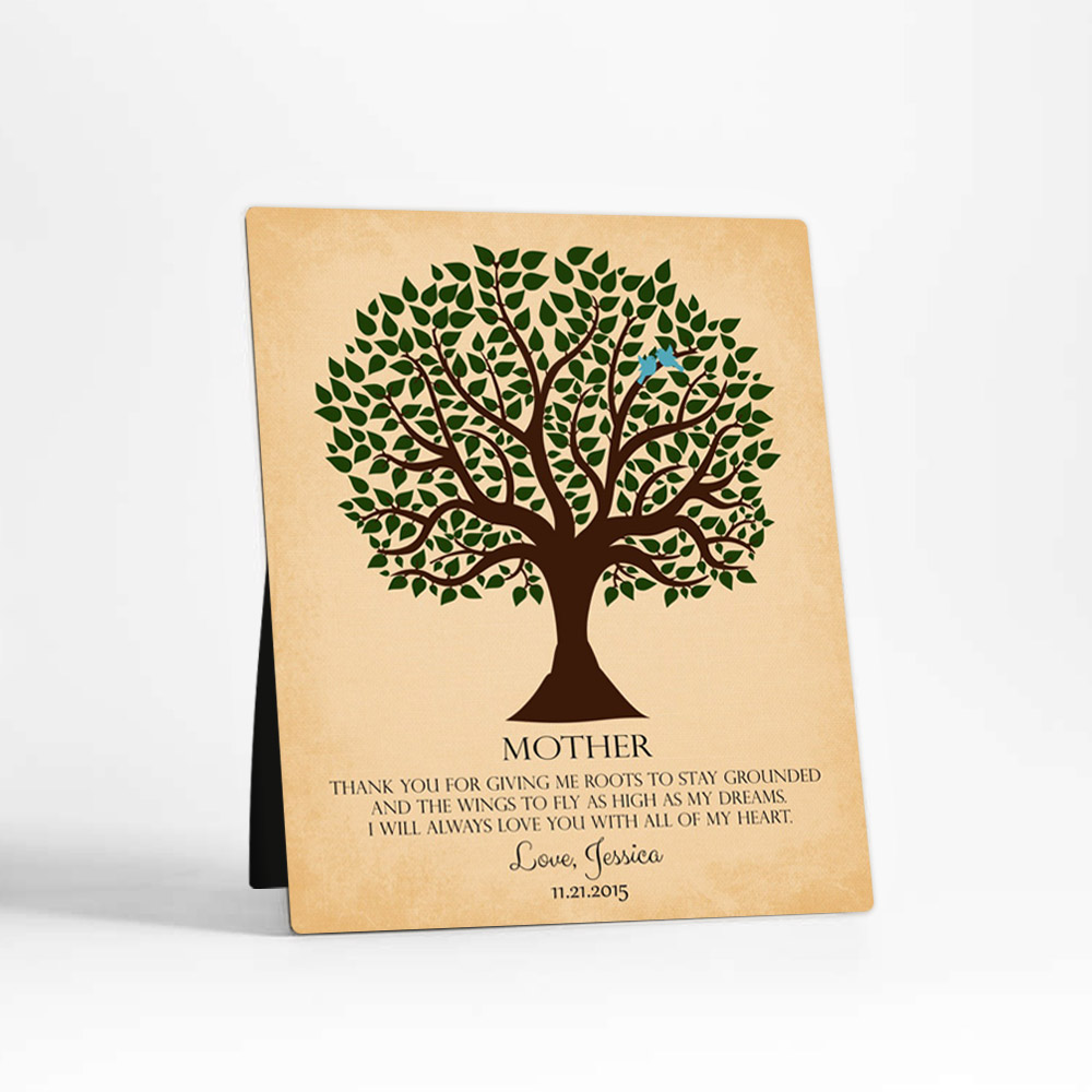 Single image of Silhouette Tree wedding  Desktop Plaque