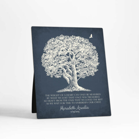 Oak Tree Gift  Desktop Plaque Gift for bereaved family D-1146