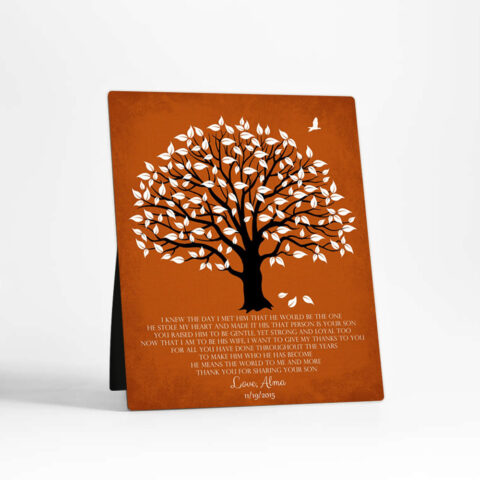 Magnolia Tree wedding  Desktop Plaque Gift for mother of the groom D-1147