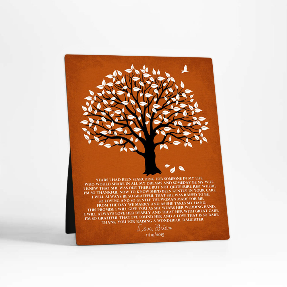 Single image of Magnolia Tree wedding  Desktop Plaque