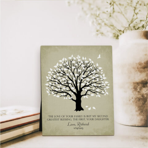 Magnolia Tree wedding  Desktop Plaque Gift for mother of the bride D-1153