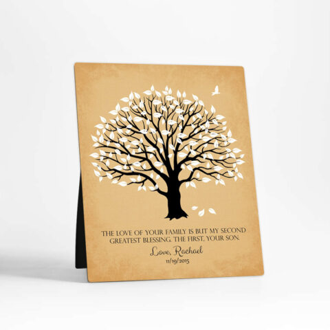 Magnolia Tree wedding  Desktop Plaque Gift for mother of the groom D-1154