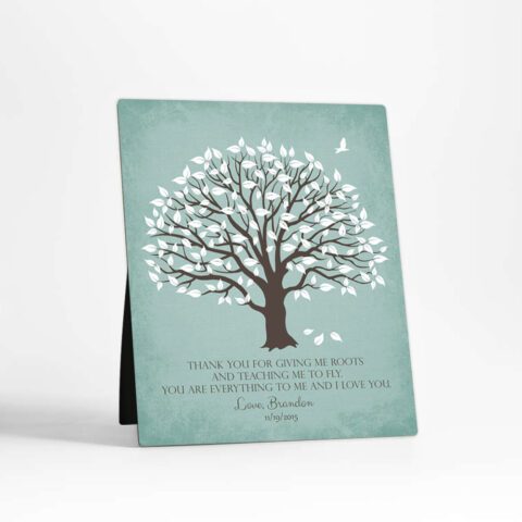 Magnolia Tree wedding  Desktop Plaque Gift for parents D-1155