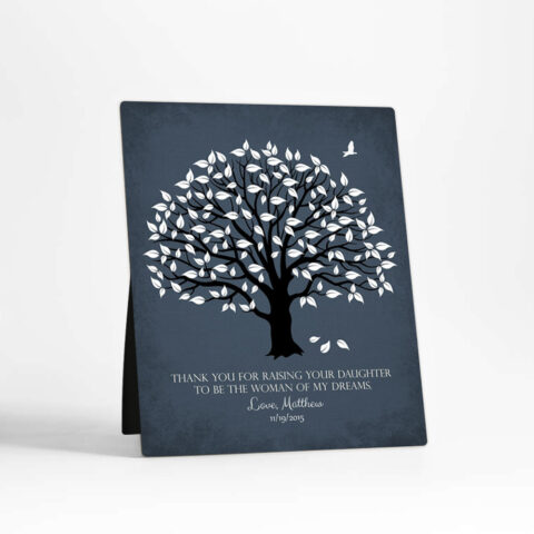 Magnolia Tree wedding  Desktop Plaque Gift for mother of the bride D-1156